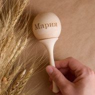 Игрушка Погремушка Маракас Деревянная для Новорожденного